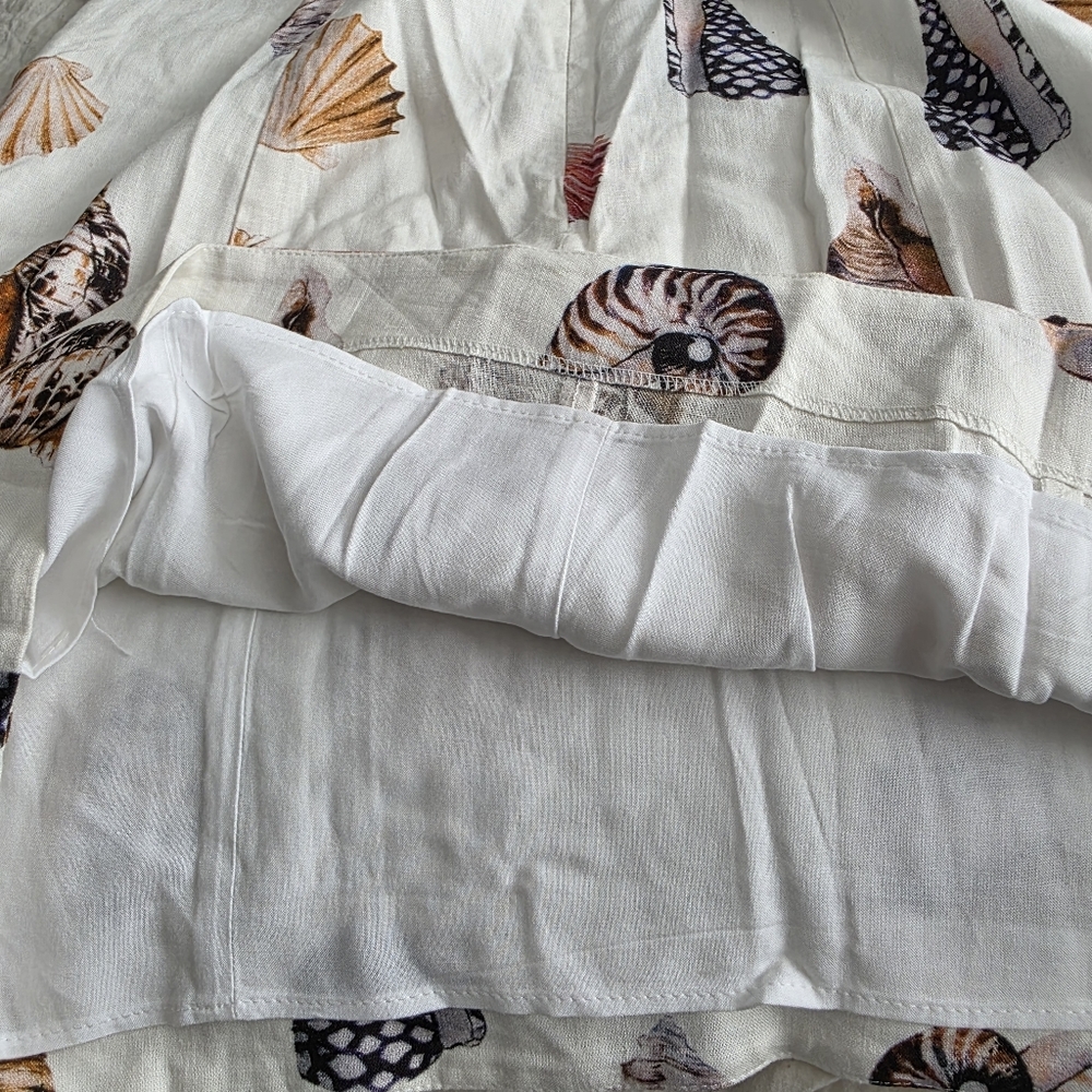 NWOT Steph Shell Linen Mini Dress L - Picture 7 of 12